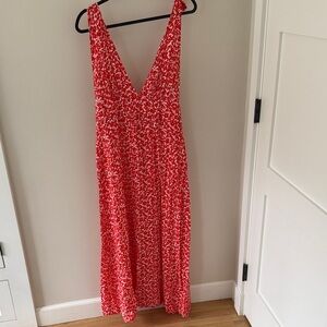 ASOS Vibrant Red and White Backless Dress - Ready for that tropical vacation.